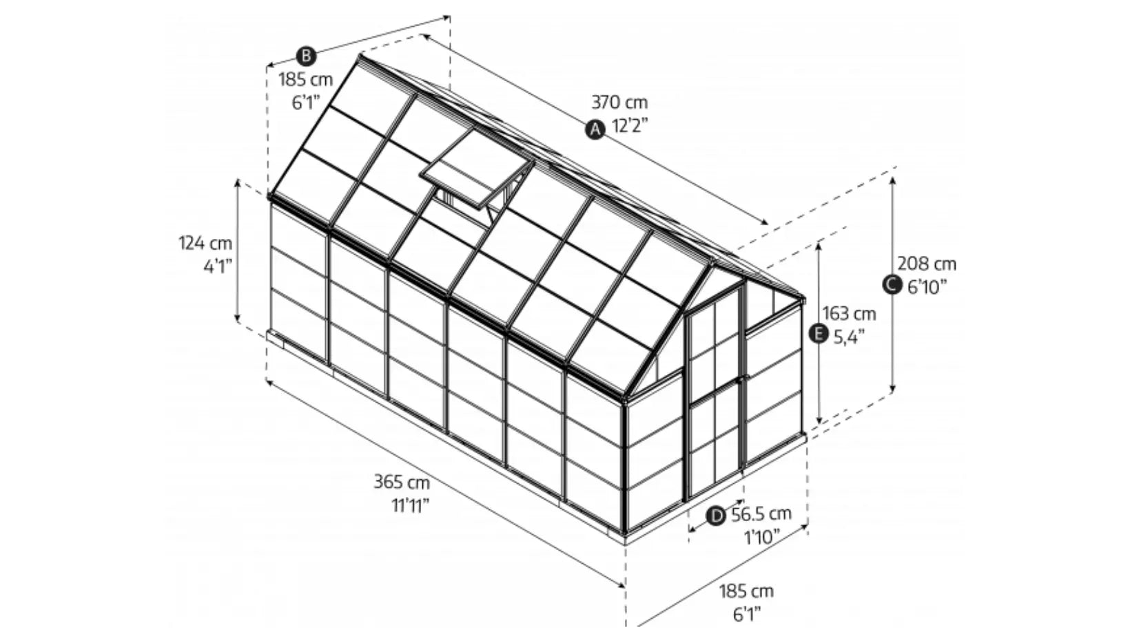 serre-polycarbonate-6m2-dimensions