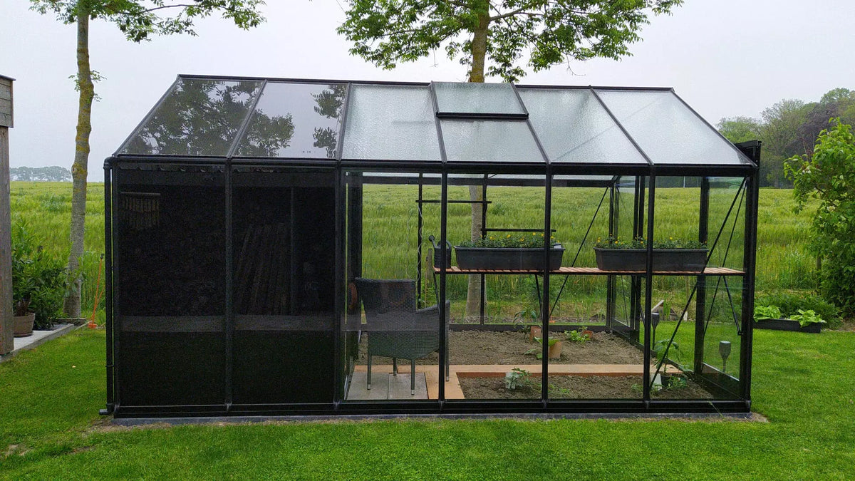 Combiné Serre et Abri de Jardin Pots de Fleurs and Co