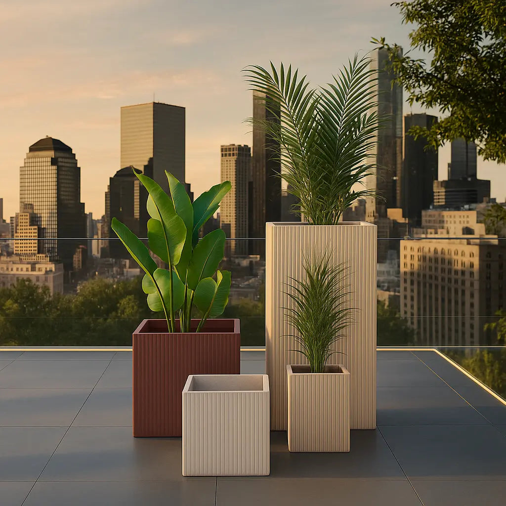 pot de fleurs carré design