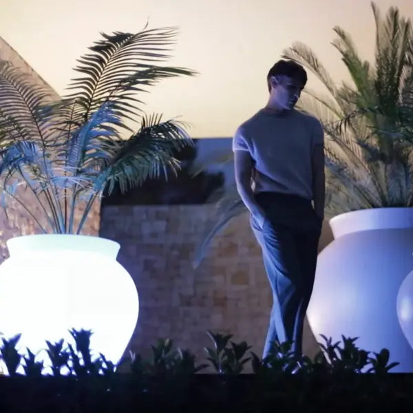 po de fleurs led multicolore