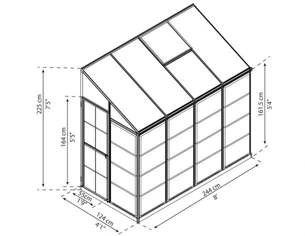 serre-murale-polycarbonate-dimensions