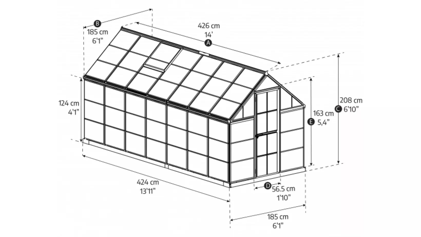 serre-polycarbonate-7m2-dimensions