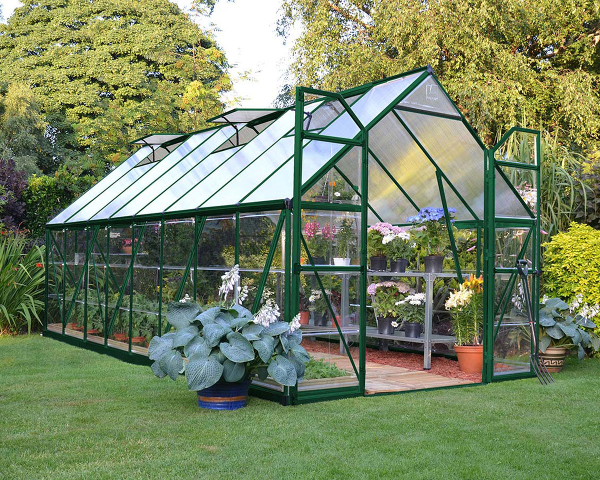 Serre De Jardin En Aluminium Et Polycarbonate - 12,25 M² (4,9 X 2,5 M)