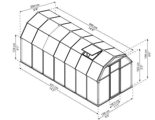serre-polycarbonate-alveolaire-dimensions