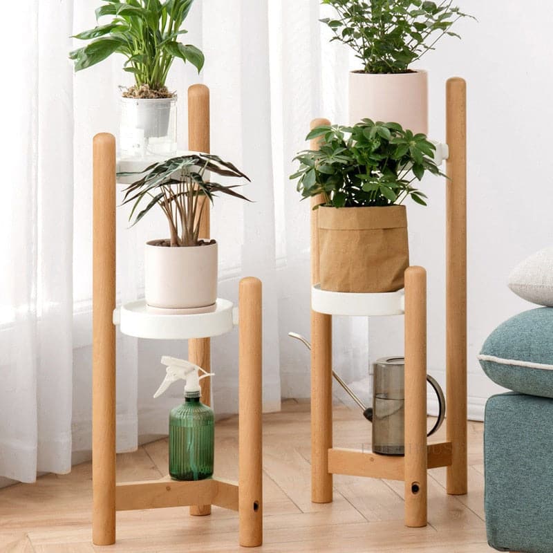 porte-plante-bois-pied