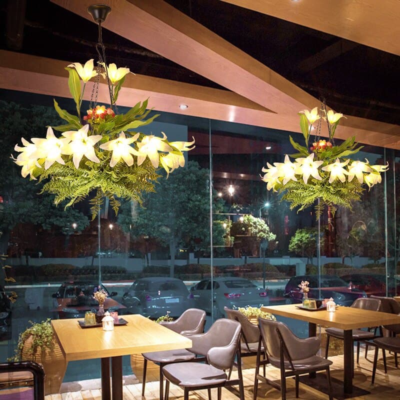 Lustre lampe Végétale