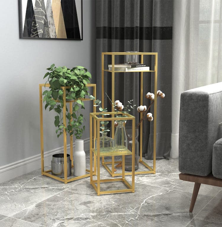 sellette-plante-design-or