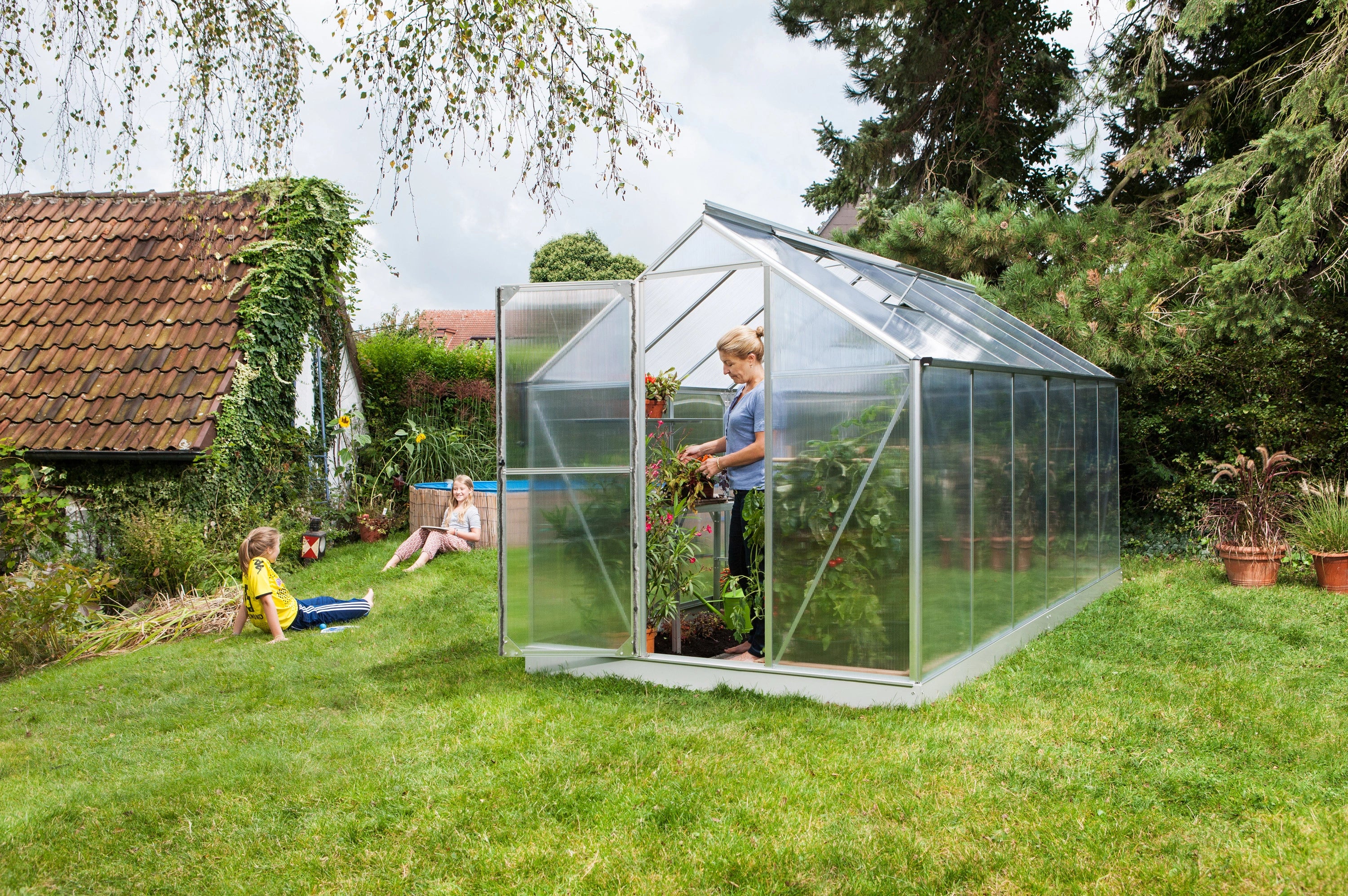 serre de jardin anthracite 7m2 