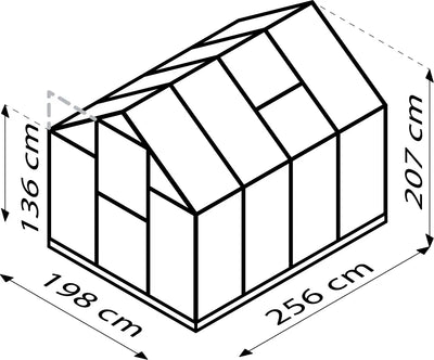 serre jardin aluminium verre trempé 