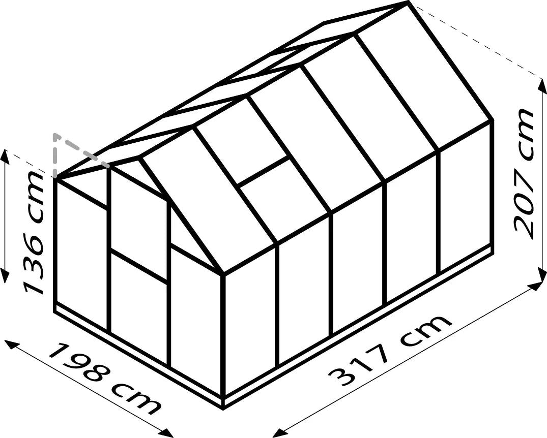 serre de jardin en aluminium et verre securit