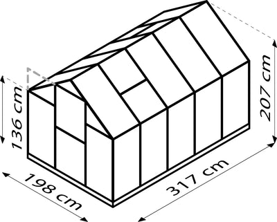 serre de jardin en aluminium et verre securit
