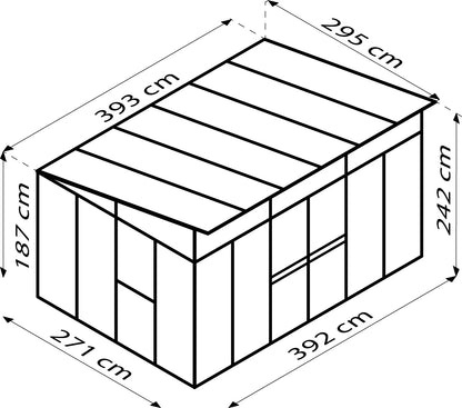serre de jardin 1 pente