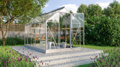 serre de jardin en aluminium et verre securit
