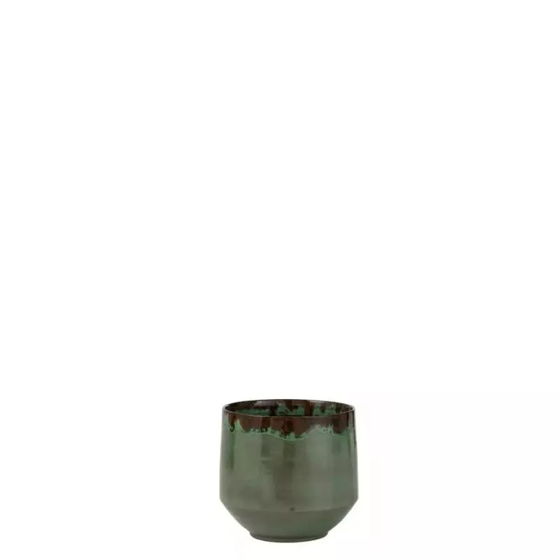 Cache-Pot-Ceramique-Vert-Olive-pas-cher