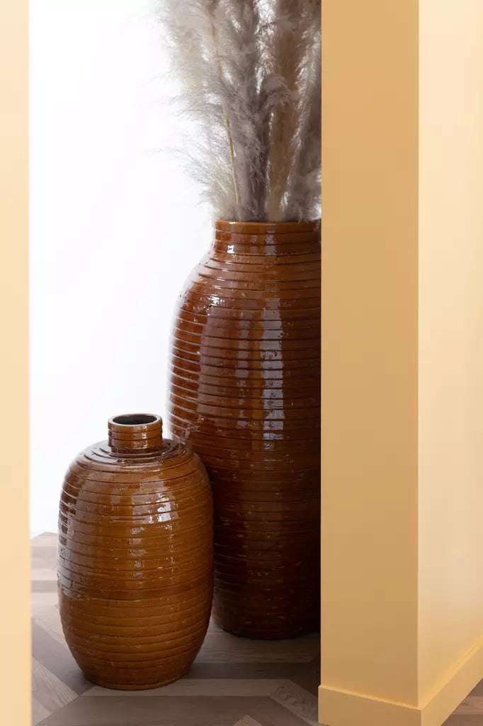 Vase-Couleur-Ethnique-Beige-Marron-design