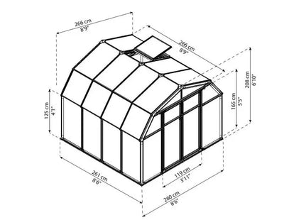achat-serre-jardin--polycarbonate-dimensions
