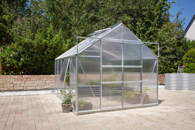 serre en polycarbonate porte centrale 