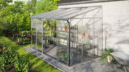 serre de jardin adossée verre trempé 
