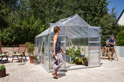 serre en polycarbonate porte centrale 