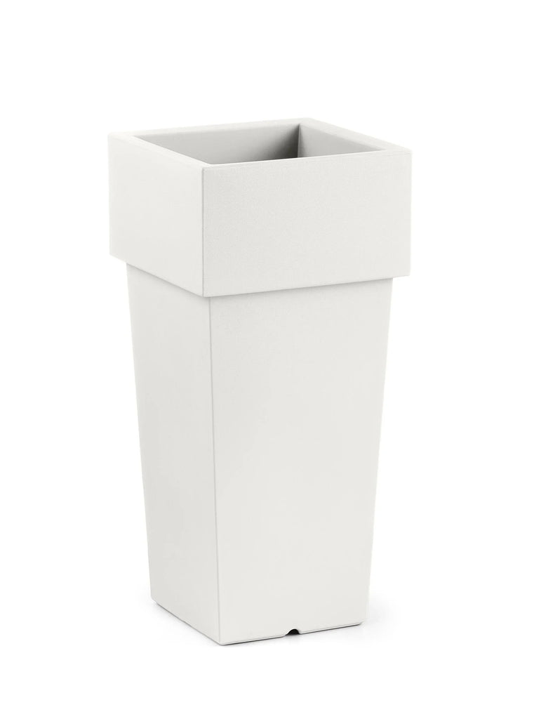 Pot Gemini Carré - 70 cm / Blanc - Cache Pot Carré Haut