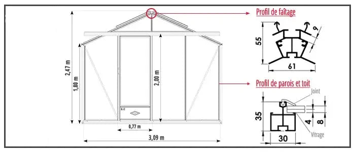 Serre Essentia 11,80 m² - Serre Lam