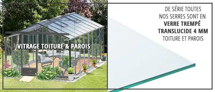 Serre Essentia 16,40 m² - Serre de Jardin Verre Trempé