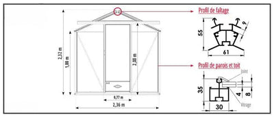 Serre Essentia 7,3 m² - Serre Essentia - Garantie 12 ans