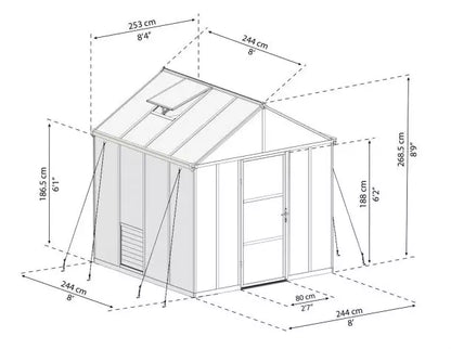 serre-jardin-polycarbonate-10mm-dimensions
