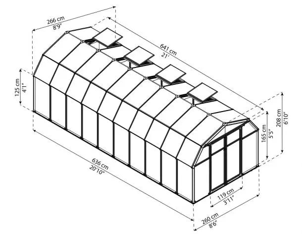 serre-jardin-polycarbonate-17m2-dimensions