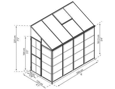 serre-murale-polycarbonate-dimensions