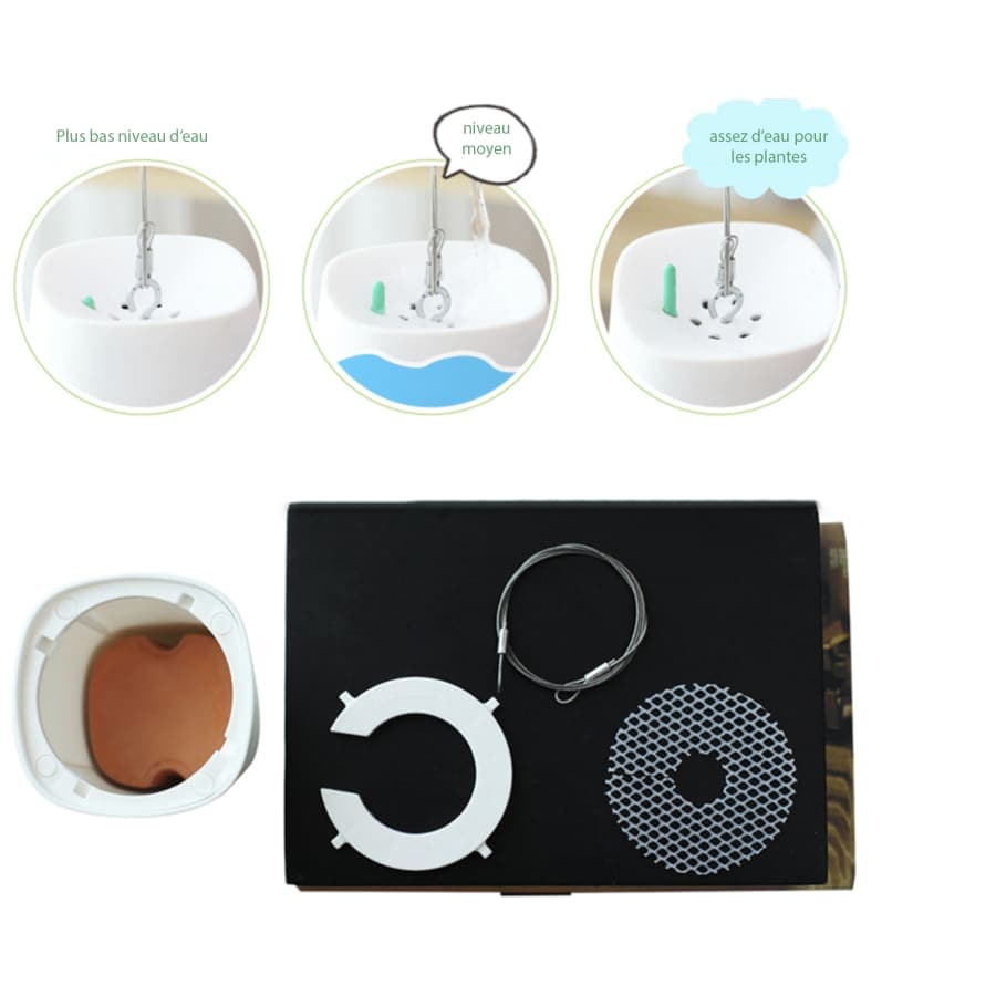 caches pots suspendus
