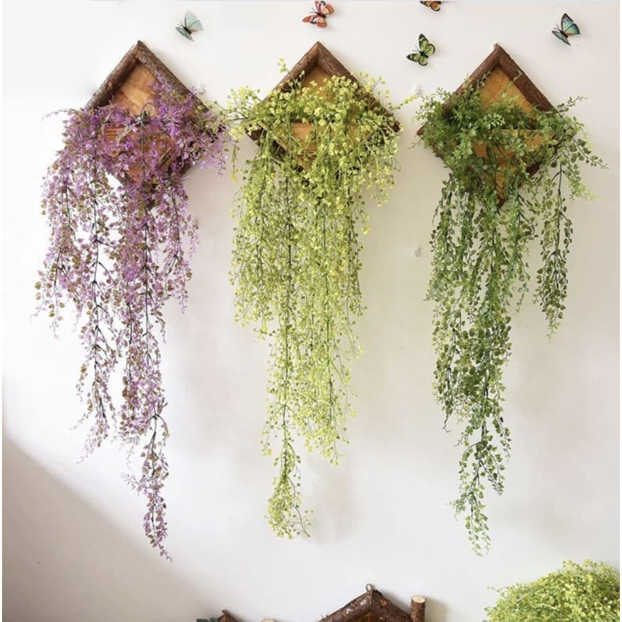 pot de fleurs mural en bois