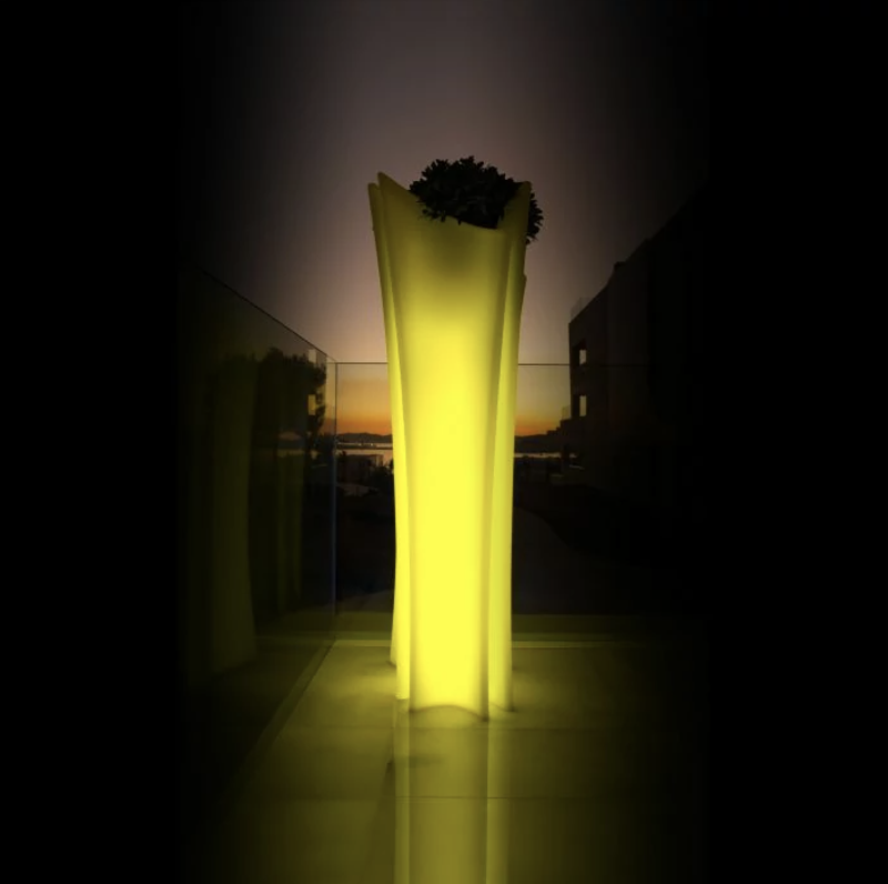 pot design led jaune