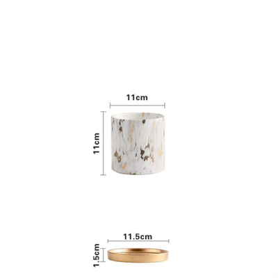 Cache Pot Imitation Marbre <br> Marmo