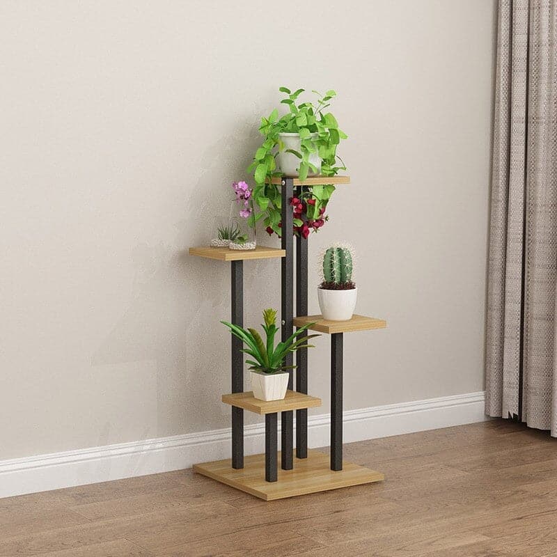 porte plante fer noir