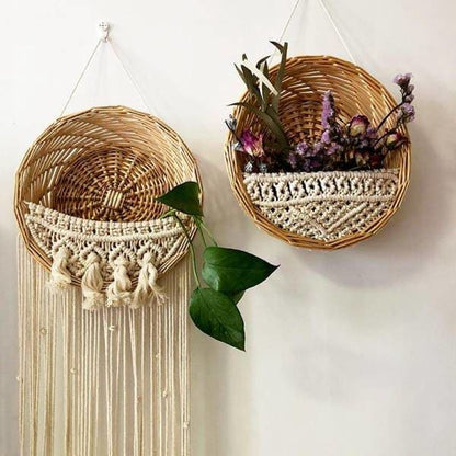 panier a fleurs mural