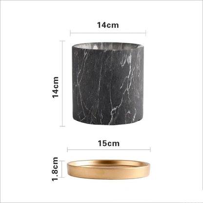 Cache Pot Imitation Marbre <br> Marmo