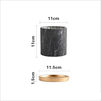 Cache Pot Imitation Marbre <br> Marmo