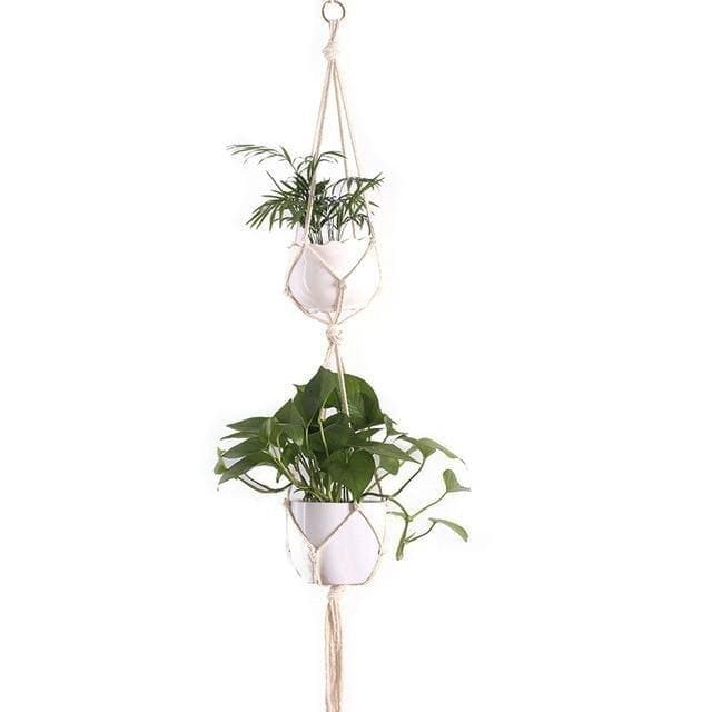 double macrame plant hanger