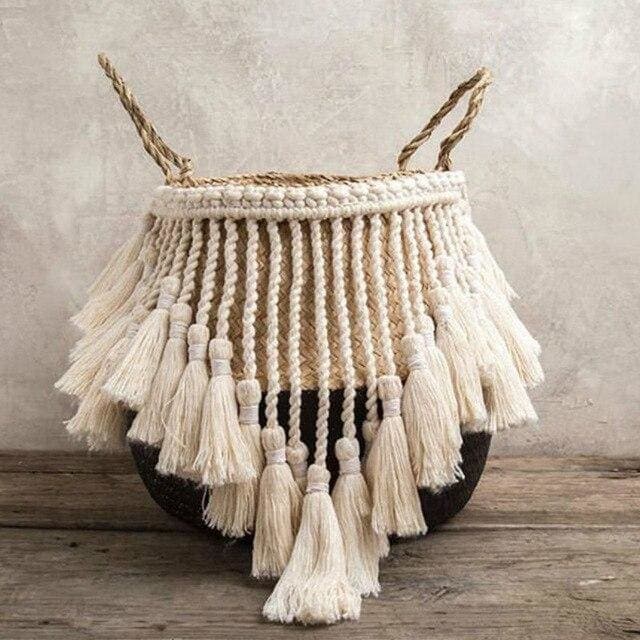 panier thaïlandais tresse macrame