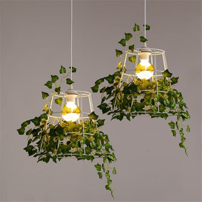 Porte Plantes <br> Plafonnier Végétal Blanc